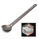 1pc Titanium Spoon Long Handle Spoon Outdoor Camping Tableware M&O