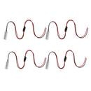 4Pcs Led Light Source Illuminator Car Ceiling Fiber Optic Light Red & White