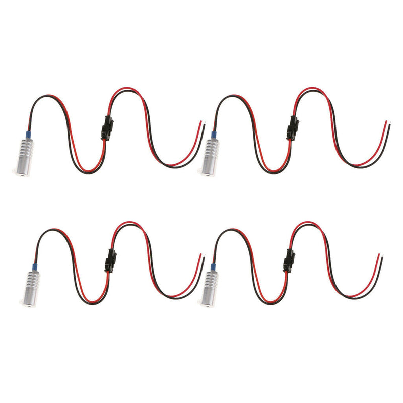 4Pcs Led Light Source Illuminator Car Ceiling Fiber Optic Light Red & White