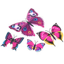 12pcs PVC Butterfly Wall Stickers Wedding Party Butterflies Deor Rose Red