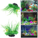 8" Green Artificial Plastic Plant Water Grass Aquarium Decor Fish Tank