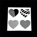 Love heart Shape Cake Stencils Environmental Plastic Spray Cake Mould HME