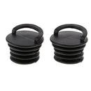 Black Rubber Scupper Plugs Bungs for Kayak (Pack of 2) - Keeps You Dry while