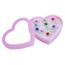 12pcs/Set Girls Kids Child Diamate Adjustable Rings Crystal Rings Jewelry Party