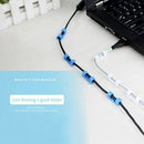 20pcs Self-adhesive Wire Retainer Clip Desktop Organizer Solid Line Clamp F