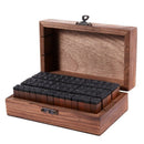 Rubber Stamp Alphabet Number Symbol Wooden Box Set Print Style Wood Letter