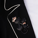 Crown Cats Rhinestone Brooch Badge Jacket Sweater Lapel Shirts Pins Jewelry