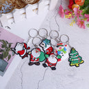 1PC Cartoon Christmas Santa Claus Snowman Keyring Pendants Gifts Toys- OZ