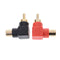 2pcs RCA Right Angle Male to Female Phone Adapters AV Plug Connector 90Degr NMTE