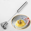 1x Manual Self Turning Stainless Steel Miracle Push Whisk Mixer Egg Beater~ S0Y6