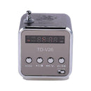 TD-V26 Mini Radio FM Digital Speakers w/Receiver Support TF Card (Black) A