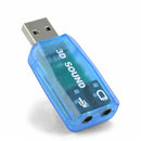 5.1USB to 3.5mm mic headphone Jack Stereo Sound Headset Card Audio Adapter US.
