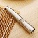 Kitchen Manual Salt Pepper Mill Thumb Push Stainless Steel Spice Grain Port