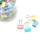 60Pcs 15mm Colorful Metal Binder Clips File Paper Clip Holder Office Supplies 3c