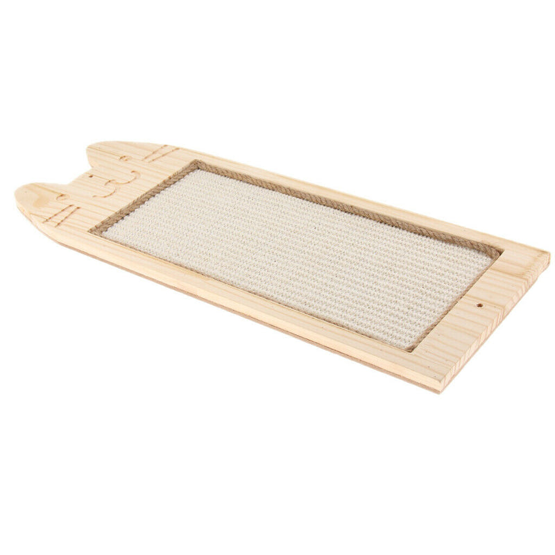 Pet Cat Kitten Wooden Scratch Plate Scratcher Pad Seize Catch Board Mat S