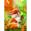 Full Round 5D Diy Diamond Painting "Animal Fox" Embroidery Cross Stitch 5D