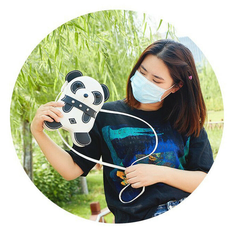 DIY Handmade Cute Panda Women Shoulder Bag Cartoon Girl Fashion Crossbody Pouch