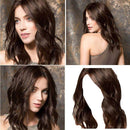 Beautiful Girl Real Hair Women Medium Dark Brown Wavy Wig 17.7 inches