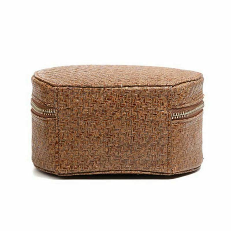 Round Rattan Bag Woven Straw Purse Circle Handmade Wicker Basket Bag A7N5