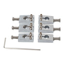 Pack of 6 Brass Electric Guitar Roller Bridge Tremolo Saddles Nickel Plating