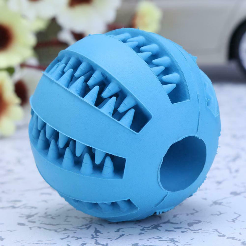 5cm Pet Toys Rubber Interactive Ball for Dog Chew Tooth Cleaning(Blue)