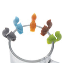 10x random Cute Fox Glass Label Silicone Tea Cup Markers Party Bar AccessorieJME