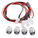 Universal 4 LED Headlight with Lampshade for 1/5 1/8 1/10 1/12 1/16 RC Models