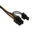 PCI-e 6pin to Dual 8pin (6+2pin) Graphics Video Card Power Y Splitter Cable