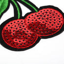 cherry Embroidery Iron sew on patch applique DIY clothing Sequins 6.8*7.7cm 3C
