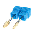 2pcs Electric Nail Drill Bit Grinding Head for Nail UV Gel Polish Remover Blue