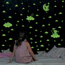 3pcs/set Luminous Star Animal Wall Stickers Waterproof Decals (HZY008-B) A