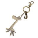 Metal giraffe formed hook strap, key holder bronze tone X4U4