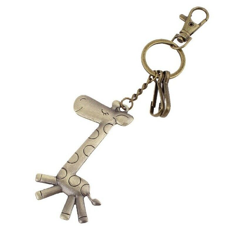 Metal giraffe formed hook strap, key holder bronze tone X4U4