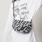 Lady Zebra Pattern Plush Shoulder Handbags Small Purse Tote Street Messenger Bag