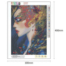 5D DIY Full Round Drill Diamond Painting Profile Beauty Cross Stitch Kit