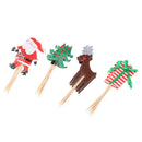 Set of 24 Christmas Party Birthday Favors Cupcake Toppers Cupcake Food Picks
