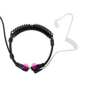 Extendable Throat Microphone Headset PTT Walkie Talkie Earpiece For Kenwood