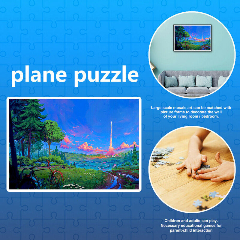 1000pcs DIY Natural Rural Jigsaw Paper Cartoon Puzzle Toys Decoration Gift