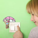 DIY Bear Diamond Painting Luminous Switch Stickers Bedroom Wall Decals A