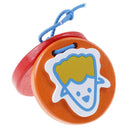 Cartoon Castanets Kids Child Baby Wooden Castanet Clapper Handle Musical ToyOZ