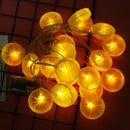 1x 20LEDs Lemon Shape Fairy String Lights Warm White Strip Light Home Decorati_