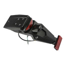 Black Motorcycle Rear Fender Mudguard with LED Brake Tail Light Accessories