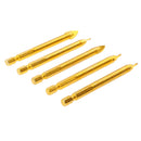 5pcs Hex Shank 10mm Tip Glass Tiles Cutting Thread Drill Bits Slotted Point