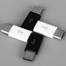 USB Type C OTG Adapter USB C to Micro USB Converter Connector, Alloy Black