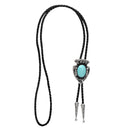Blue  Turquoise Bola Bolo Tie Western Cowboy Rodeo Necktie