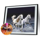DIY 5D   Diamond  "Horse Without a  Stop " Painting Home Decor