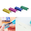 1Pack 12mm Creative Colorful Stainless Steel Staples Office Binding Supplie Z