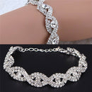 Elegant Deluxe Austrian Crystal Bracelet Women Infinity Rhinestone Bangle  FE Gw