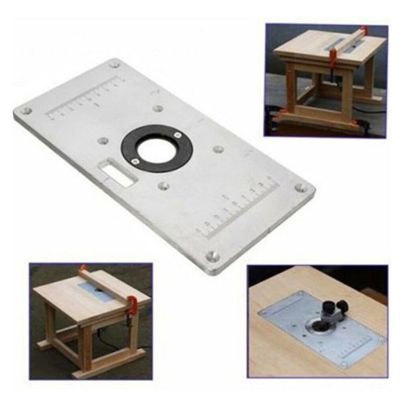 Aluminum Router Table Insert Plate Kit Tool for Woodworking Benches 9.3x4.7"