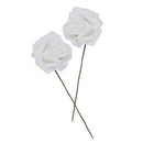 20pcs foam Real Touch Flowers Bouquets Rose Bridal Wedding Bouquet KC1 Whit